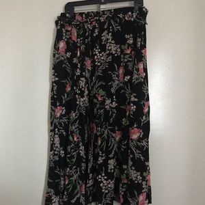 NWT Chaps Boho Floral Grunge Maxi Skirt Plus size